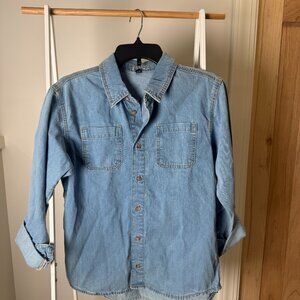 Light-colored Jean Button Up Shirt